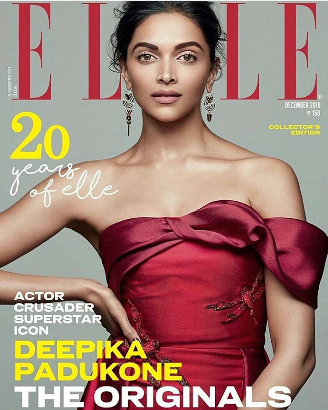 Deepika Padukone on Elle Magazine December 2016