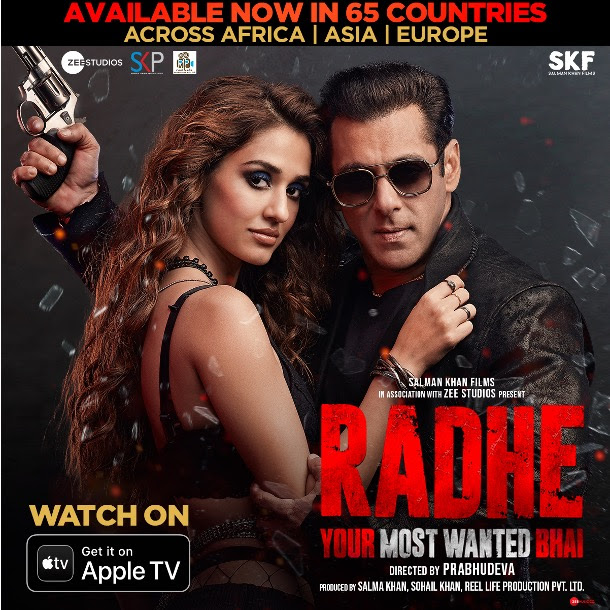 Salman Khan’s RADHE: YOUR MOST WANTED BHAI becomes the first Bollywood film to go live on APPLE TV across the world in over 65 countries