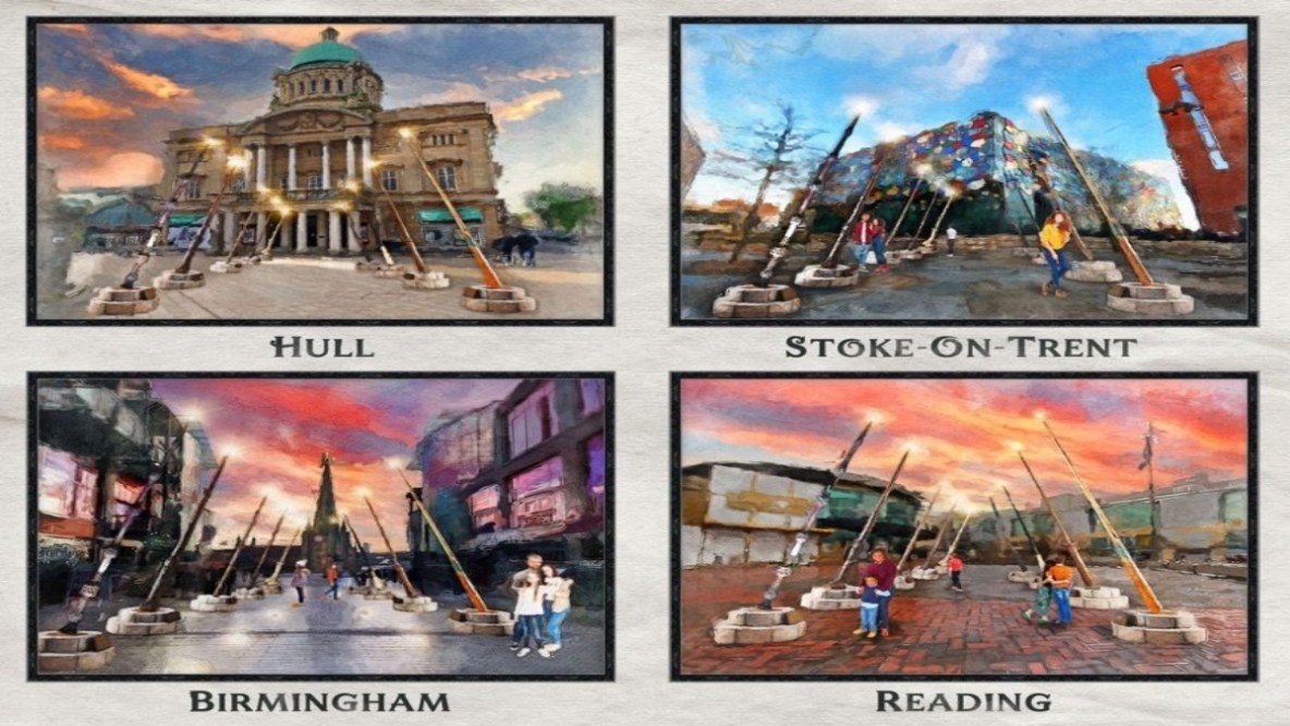 Wizarding World Wand Installation to tour UK: Location and date details announced for the Spring 2022 tour, as voted by the public