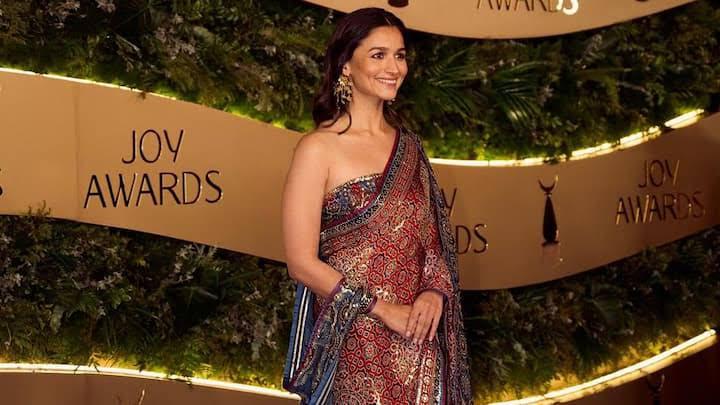 Alia Bhatt receives Honorary award at Joy Awards; stuns in a saree