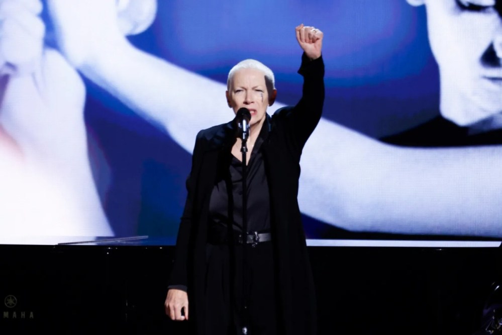 Annie Lennox calls for ‘ceasefire, peace’ in Gaza during her Grammys performance