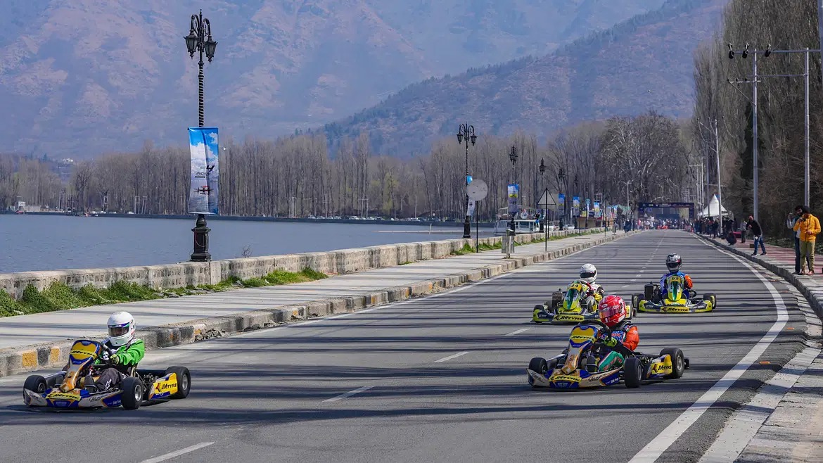 Kashmir hosts first-ever Formula 4 car racing show on banks of Dal Lake
